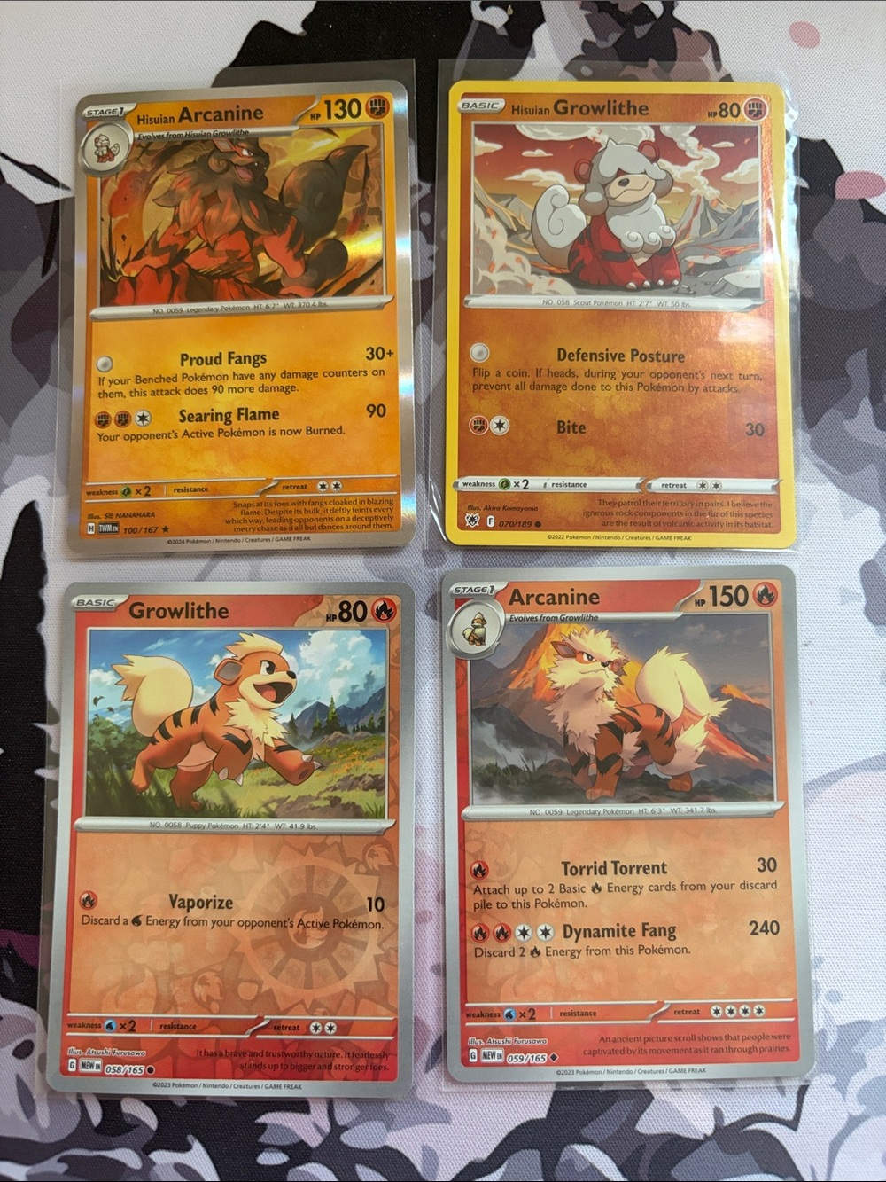 Growlithe & Arcanine Evolution Lot | 4 Cards | Holo Reverse Holo ✨5/$25✨